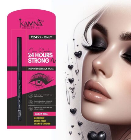 Kajal by Kamna – Smudge-Proof, Waterproof, Long-Lasting Intense Black Finish